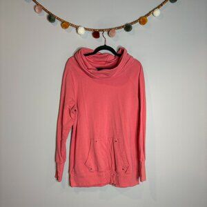 GVS coral cowl neck pullover sweatshirt